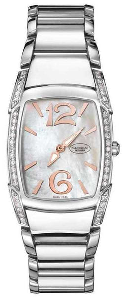 Parmigiani Fleurier Kalpa Piccola Steel Set 29.5 x 24.5 mm mother of pearl dial - The Luxury Well