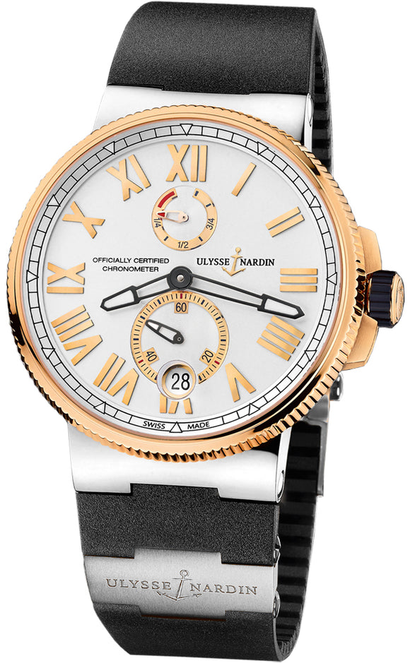Ulysse Nardin Marine Chronometer Automatic Watch Silver Dial 45mm - The Luxury Well