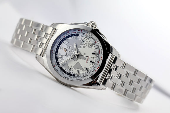Breitling Galactic Unitime White Dial - The Luxury Well