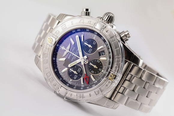 Breitling Chronomat 44 GMT Stainless Steel Grey Dial - The Luxury Well