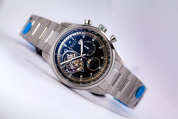 Zenith El Primero Chronomaster Grande Date Stainless Steel Black Dial - The Luxury Well