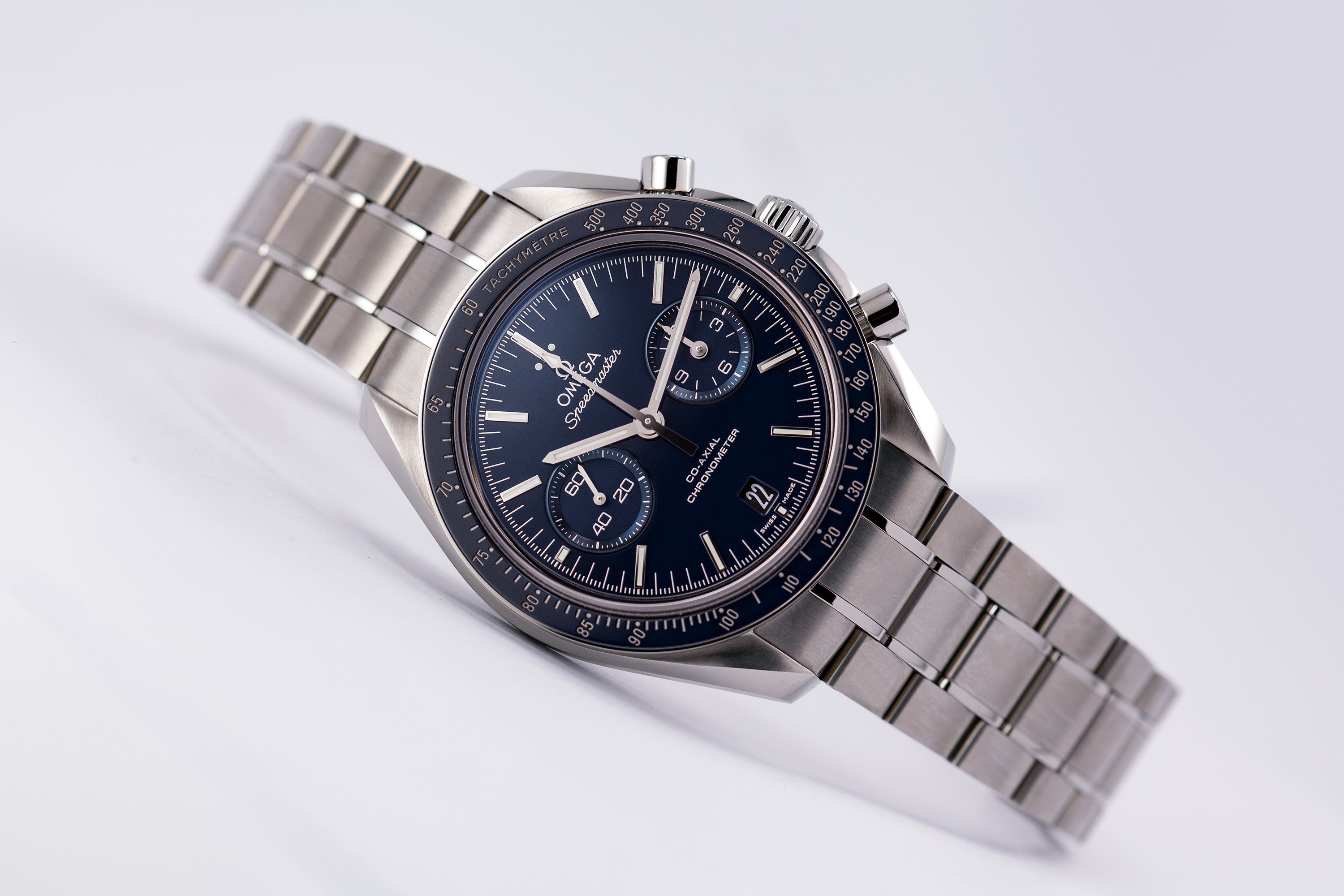 Omega Speedmaster Professional Moon Co-Axial Blue Dial Titanium