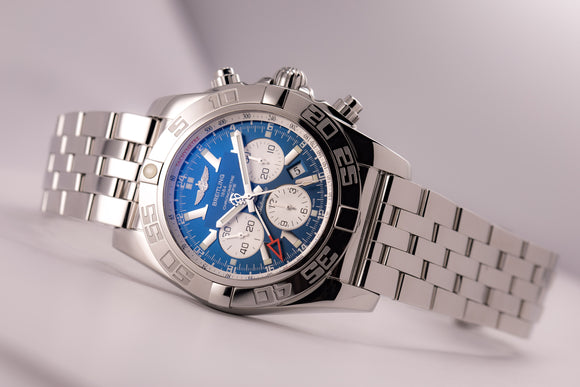 Breitling Chronomat GMT Blue Dial Automatic In-House 47 Large Size - The Luxury Well