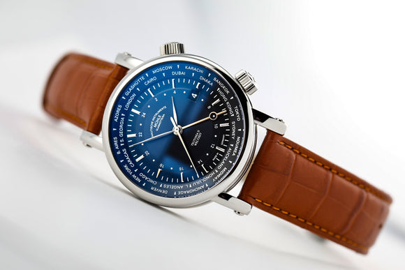 Mühle Glashütte Teutonia II Weltzeit Dial and Leather strap - The Luxury Well