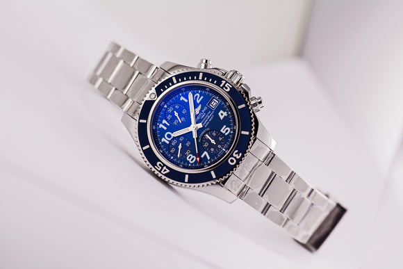 Breitling Superocean Chronograph Blue Dial (Independence Day Special) - The Luxury Well