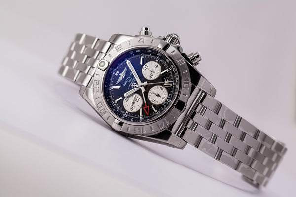 Breitling Chronomat 44 GMT Stainless Steel Black Dial - The Luxury Well