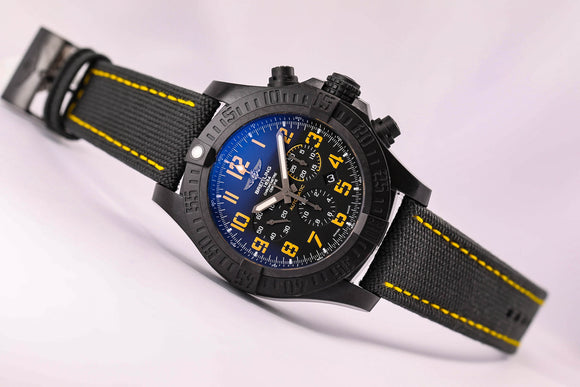 Breitling Avenger Hurricane Military Limited Edition, Ref.  XB01701A/BF92 Military Fabric and Rubber strap with Military Tang Buckle - The Luxury Well