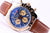 Factory refurbished Breitling Chronomat 44 GMT 18kt gold/SS Blue Dial with Extra Strap/Buckle - The Luxury Well