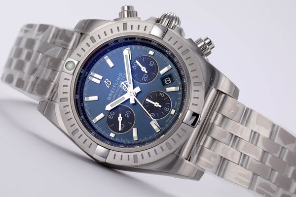 Breitling Chronomat B01 Chronograph Steel 44mm Blue Index Dial