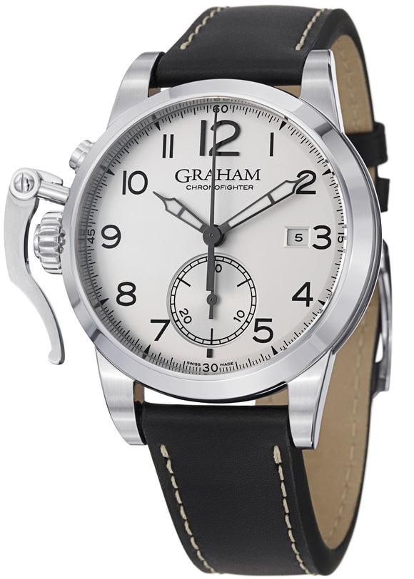 Graham Chronofighter Chronograph Automatic Silver Dial - The Luxury Well