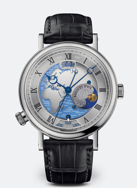 Breguet Classique Hora Mundi 5717 Platinum Silver EU Dial - The Luxury Well