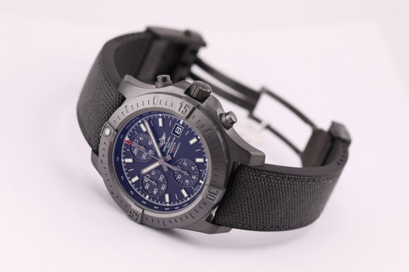 Breitling Colt Chronograph Automatic Blacksteel Military with Folding Buckle - The Luxury Well