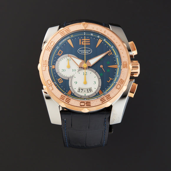 Parmigiani Fleurier Pershing 005 Chronograph Automatic 45mm blue dial - The Luxury Well