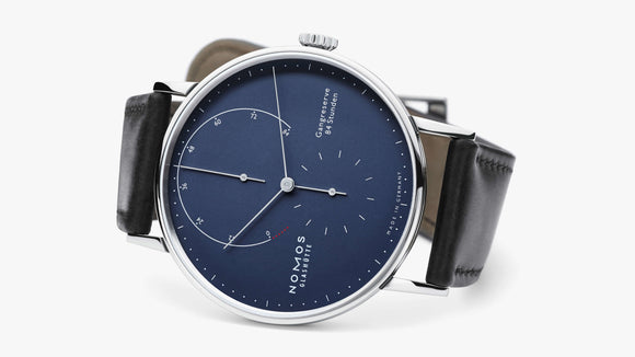 NOMOS Lambda Deep Blue, 84h Power Reserve, White Gold - The Luxury Well