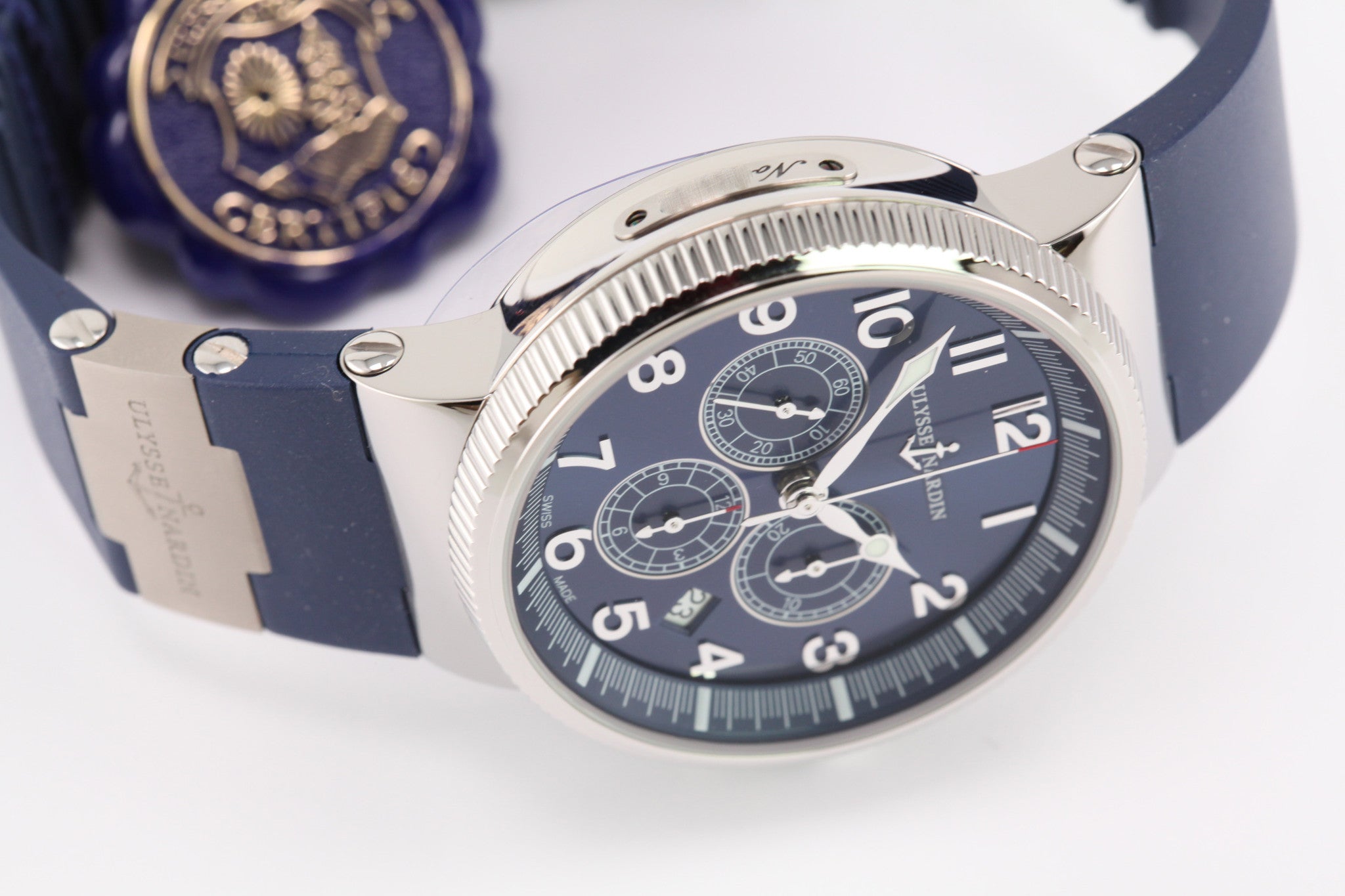 Ulysse Nardin Marine Chronograph Blue Metal Dial Ref. 1503 150 3