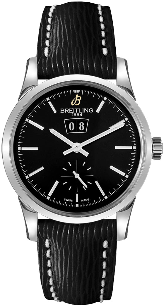 Breitling Transocean 38 Stainless Steel Black Dial - The Luxury Well