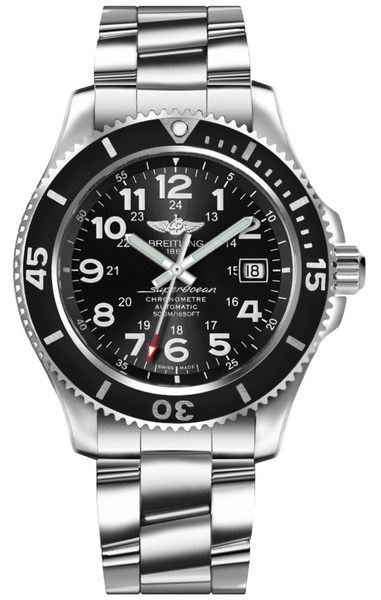 Breitling Superocean II 42 Stainless Steel Black - The Luxury Well