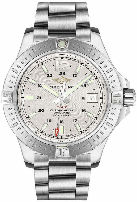 Breitling Colt Automatic Stainless Steel Silver Dial - The Luxury Well