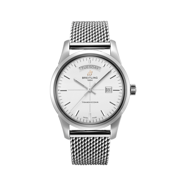 Breitling Transocean Day & Date Stainless Steel - The Luxury Well