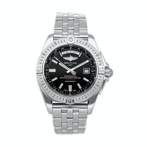 Breitling Galactic 44 Day & Date Automatic Black 44mm Dial - The Luxury Well