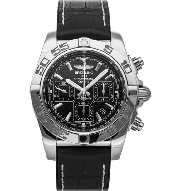 Breitling Chronomat 44 Stainless Steel Black Carbon Dial