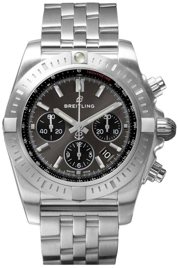 Breitling Chronomat B01 Chronograph Steel-Blackeye Gray 44mm - The Luxury Well