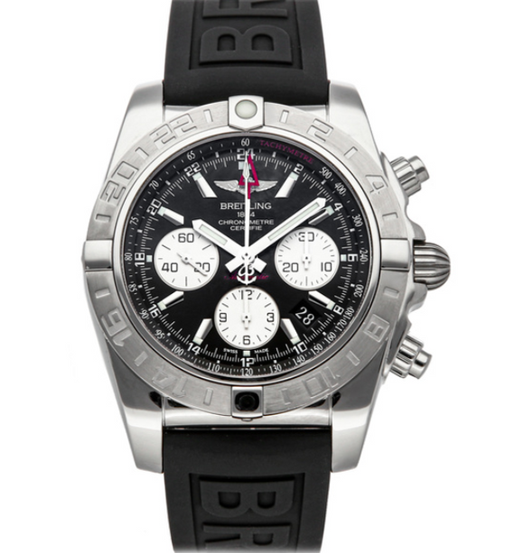 Breitling Chronomat 44 GMT Stainless Steel Black Dial with Black Diver Pro 3