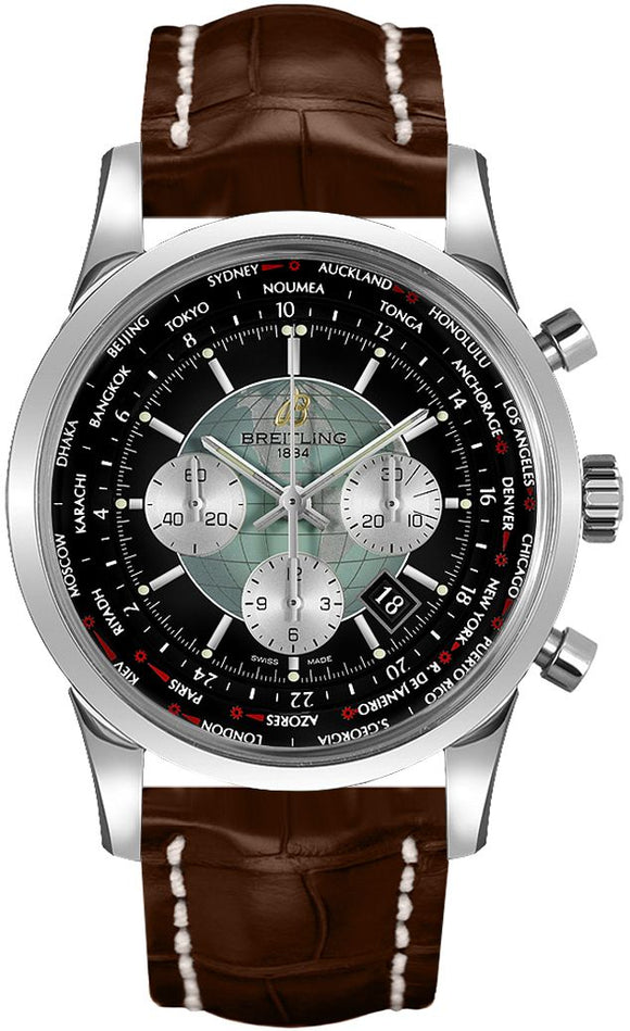Breitling Transocean Chronograph Stainless Steel Black 46mm