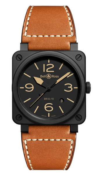 Bell & Ross BR 03-92 Heritage Matte Black Ceramic Case - The Luxury Well