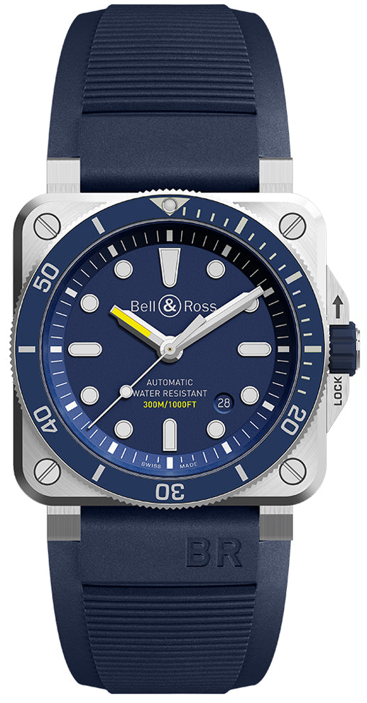 Bell & Ross BR03-92 Diver Automatic Blue - The Luxury Well