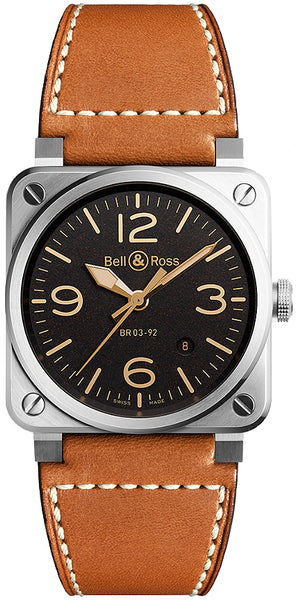 Bell & Ross Steel Golden Heritage Black 42mm Dial - The Luxury Well