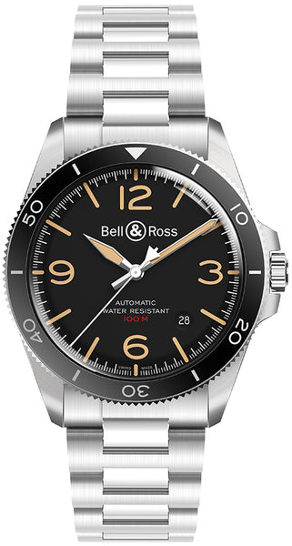 Bell & Ross BR V2 Heritage Steel Black 41mm Dial - The Luxury Well