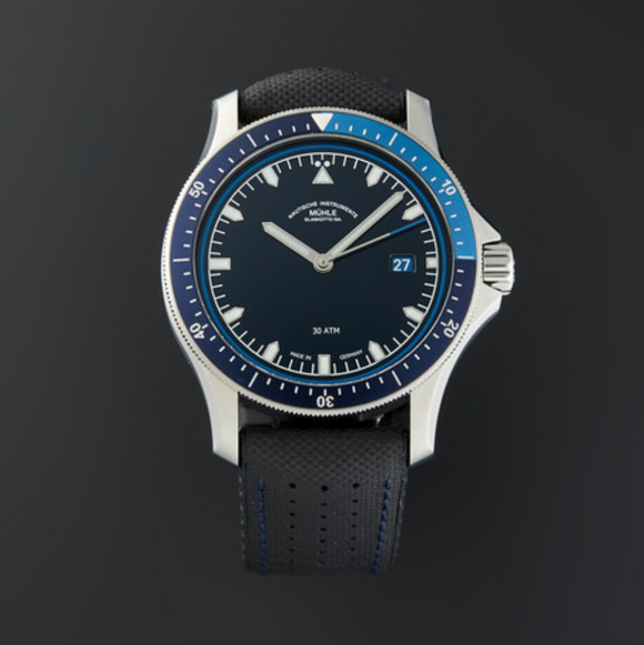 Mühle Glashütte ProMare Go Blue 42mm Dial - The Luxury Well