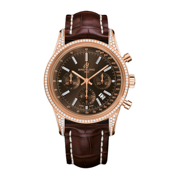 Breitling Transocean Chronograph 18k Rose Gold - The Luxury Well
