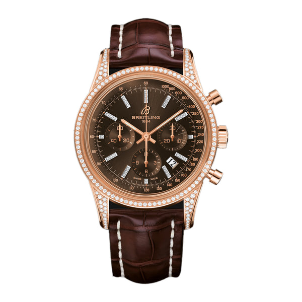 Breitling Transocean Chronograph 18k Rose Gold - The Luxury Well