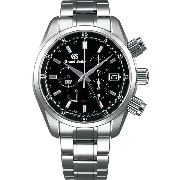Grand Seiko Spring Drive Chronograph GMT Black Dial (New Model) - The Luxury Well