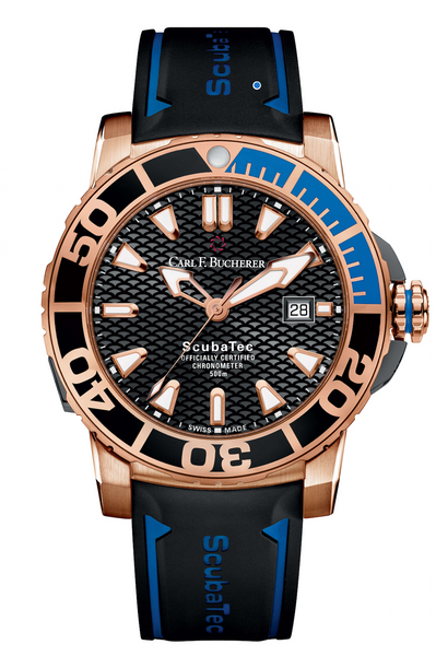 Carl F. Bucherer Patravi Scubatec 18 K Rose Gold Titanium 44.6mm Dial - The Luxury Well