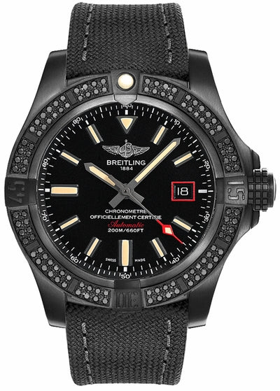 Breitling Avenger Blackbird Titanium Volcano Black 44mm Dial - The Luxury Well