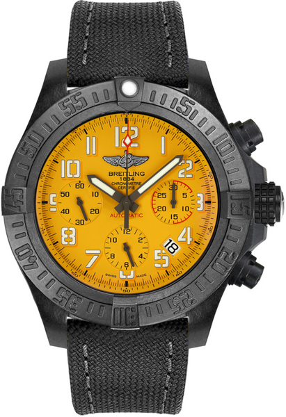 Breitling Avenger Hurricane Cobra Yellow Matte Black Polymer - The Luxury Well