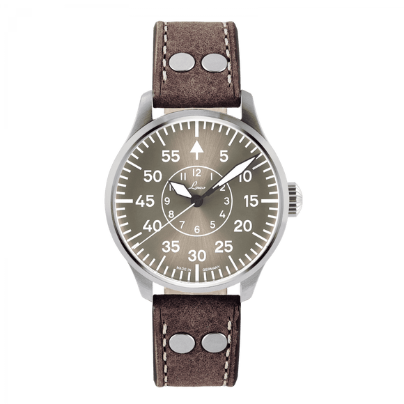 Laco Pilot Watches Basic AACHEN Taupe Dial 42mm - The Luxury Well