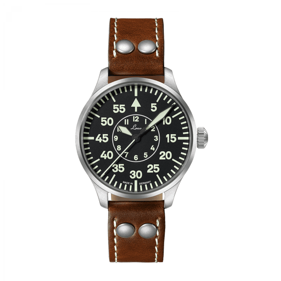 Laco Pilot Watch Basic AACHEN Black Dial 39mm - The Luxury Well