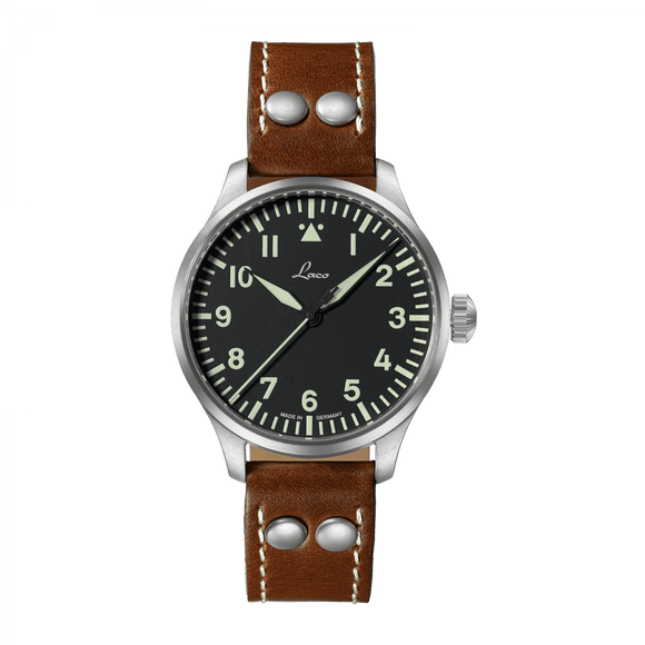 Laco Pilot Watch Basic AUGSBURG Black Dial 39mm - The Luxury Well