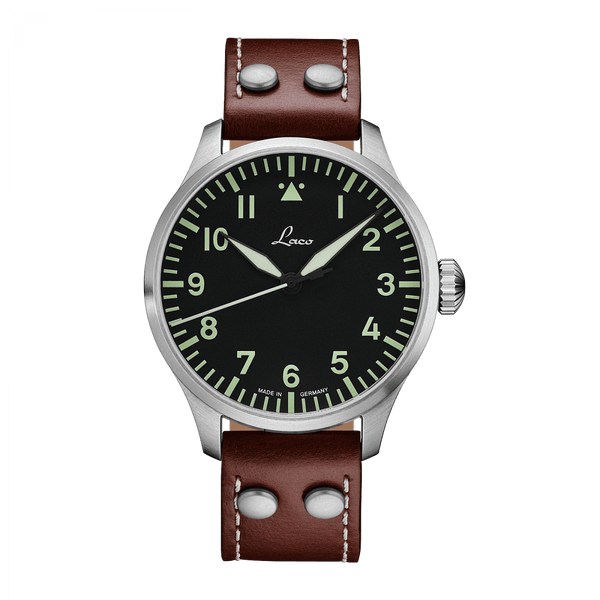 Laco Pilot Watch Basic AUGSBURG Black Dial 42mm - The Luxury Well