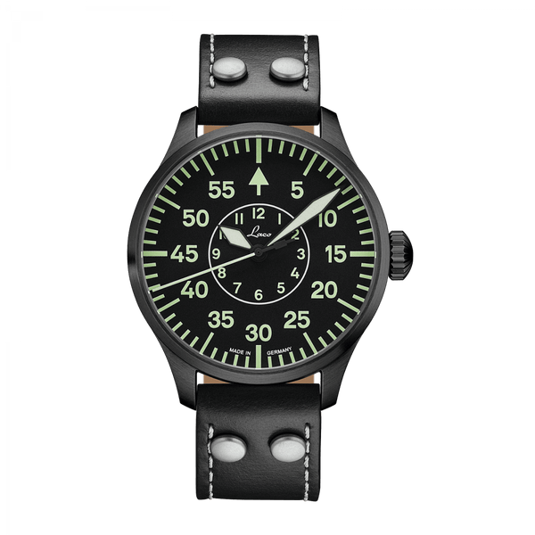 Laco Pilot Watch Basic BIELEFELD Black Dial 42mm - The Luxury Well