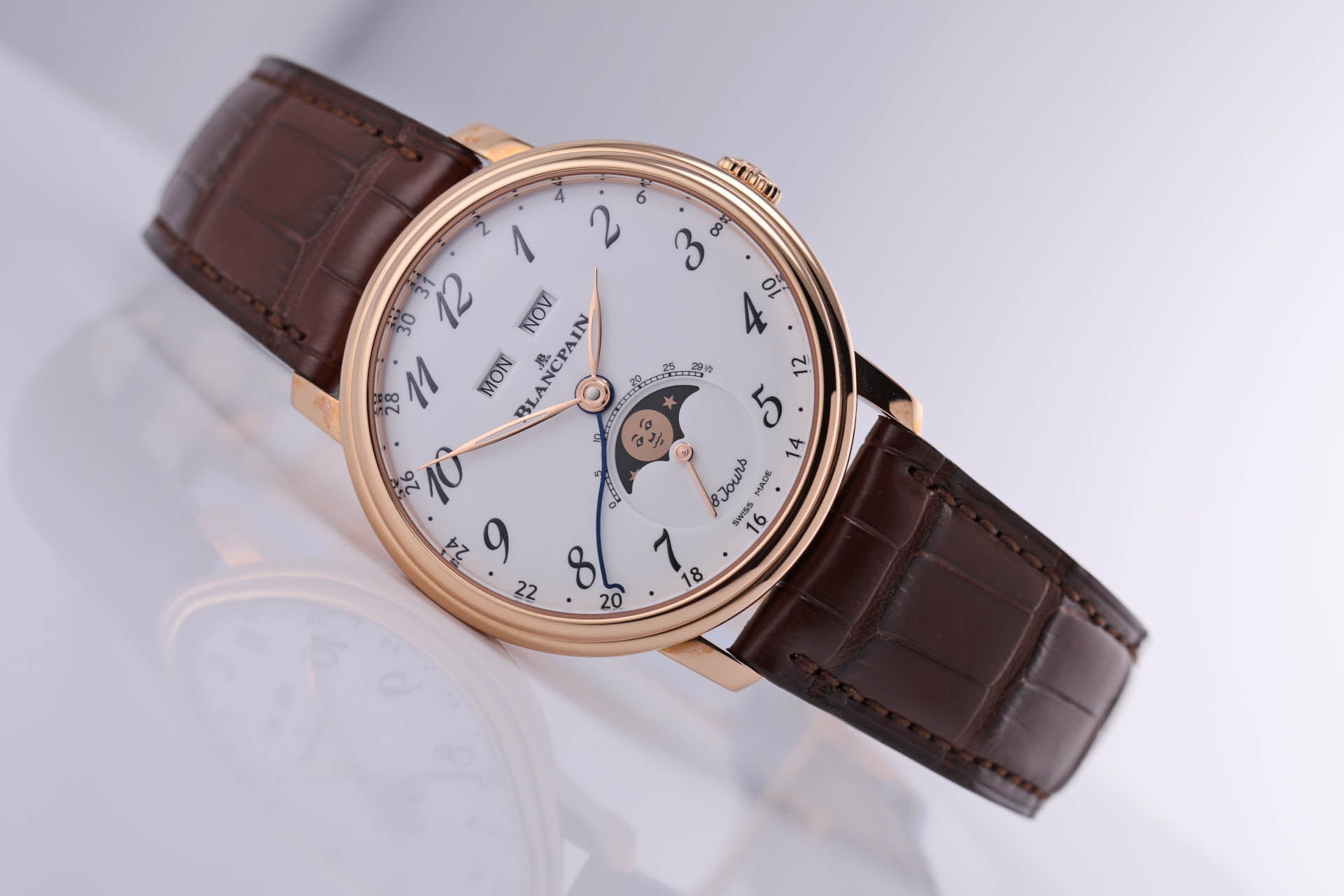 Blancpain Villeret Complete Calendar 8 Days 42mm Ref. 6639a 3631