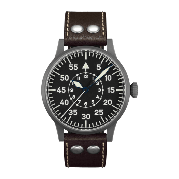 Laco Pilot Watch Original FRIEDRICHSHAFEN Black Dial 45mm - The Luxury Well