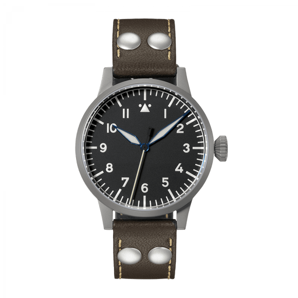 Laco Pilot Watch Original HEIDELBERG Black Dial 39mm - The Luxury Well