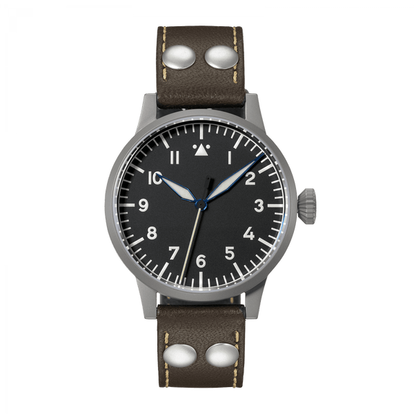 Laco Pilot Watch Original HEIDELBERG Black Dial 39mm - The Luxury Well