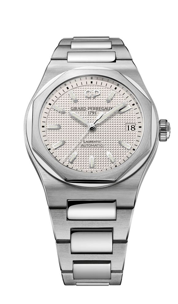 Girard Perregaux Laureato 42mm Steel Silver Dial Automatic - The Luxury Well