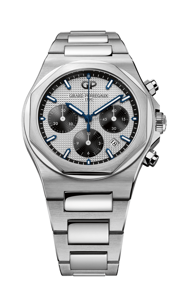 Girard Perregaux Laureato Chronograph 42mm silver dial - The Luxury Well